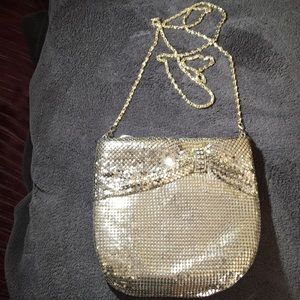 Platinum metal mesh evening bag